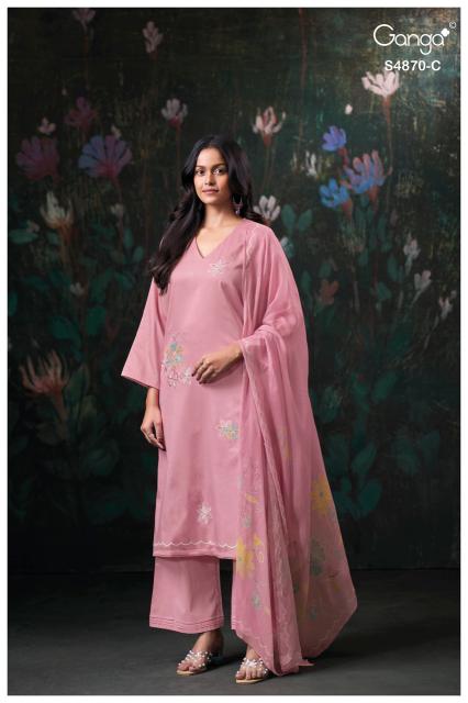 Ganga amary 4870 wholesale marlet online for cotton dress materials